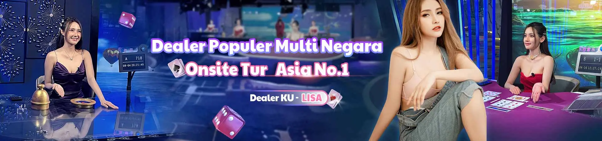 Dealer cantik live kasino KUBET dari berbagai negara