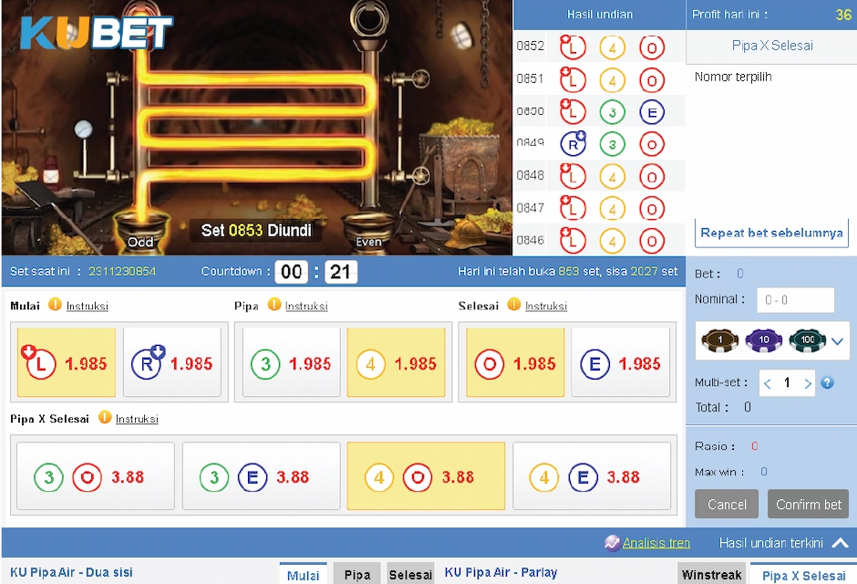 Permainan KU Pipa Air dari KU Lottery yang menyenangkan, sederhana dan menguntungkan